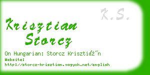 krisztian storcz business card